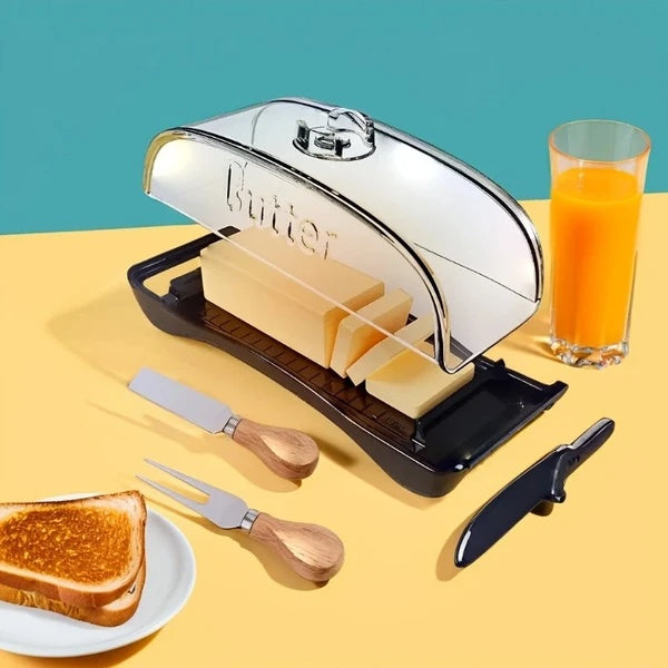 Plastic Butter Dish, Butter Knife Spatula For Home Kitchen, Camping Utensils.